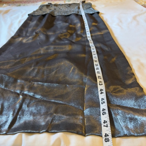 Alex Evenings 2 Piece Sparkly Gray Silver Formal Long Dress Sz 6-8 Petite - Picture 7 of 12